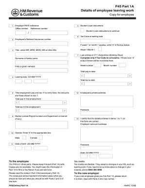 Printable P45 Form - Printable Form 2024