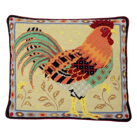 Old English Cockerel Needlepoint Kits Needlepoint Pillow Kits