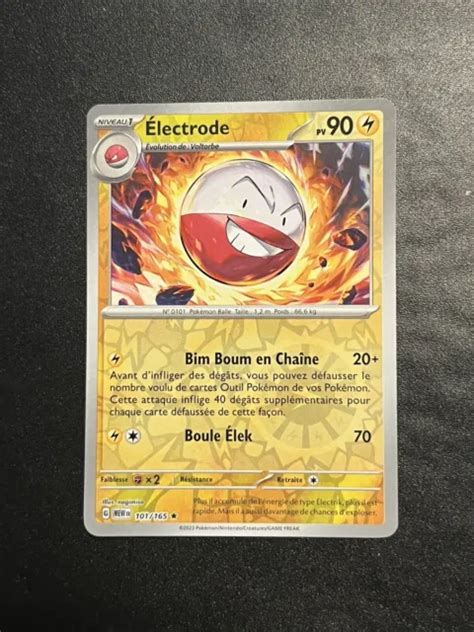 CARTE POKÉMON ELECTRODE Reverse 101 165 Rare EV3 5 Pokémon 151 Neuve Fr