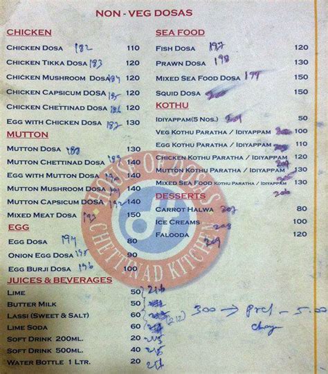 Menu at House of Dosa, Chennai, +JM7