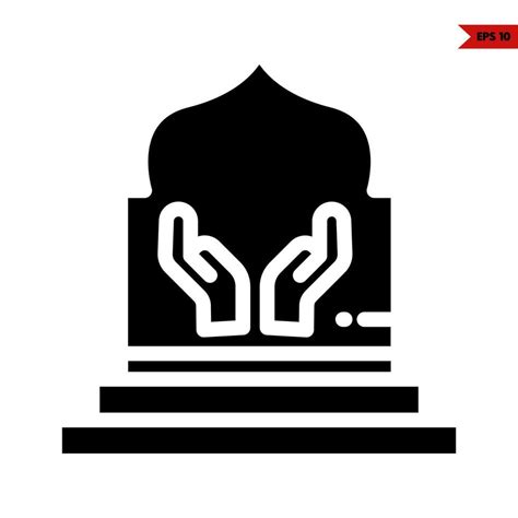 Ilustration Of Mosque Glyph Icon Vector Art At Vecteezy