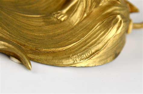 Art Nouveau Gilt Bronze Lamp With Nude Deconamic