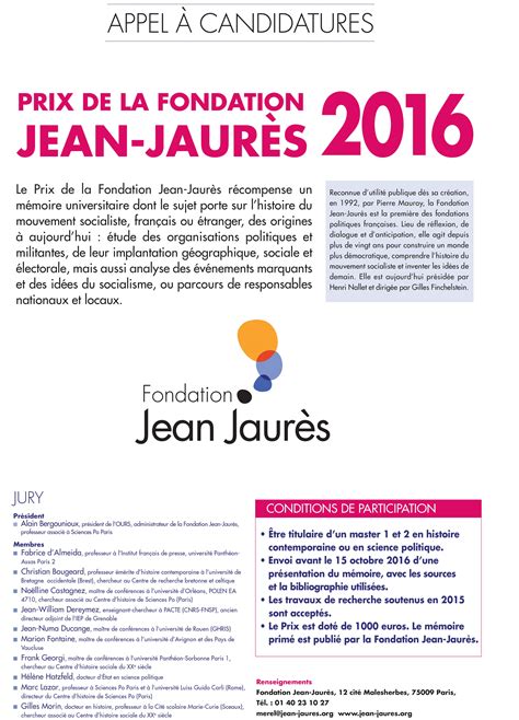 Prix De La Fondation Jean Jaur S Les Laur Ats Fondation Jean Jaur S