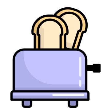 Simple Flat Design Toaster With Bread Vector Toaster Bread Breakfast