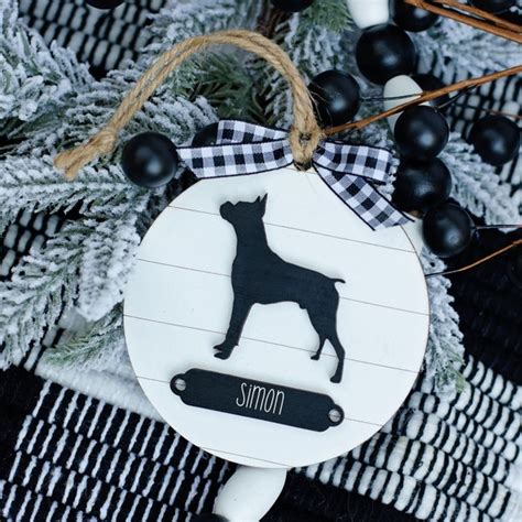 Boxer Dog Ornament Etsy