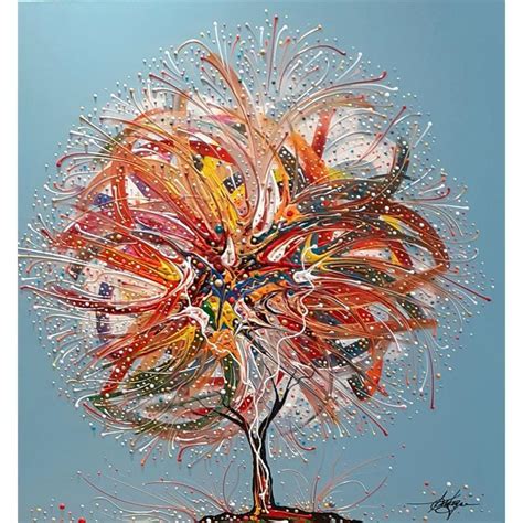 Peinture L arbre bleu passion par Fonteyne David Carré d artistes