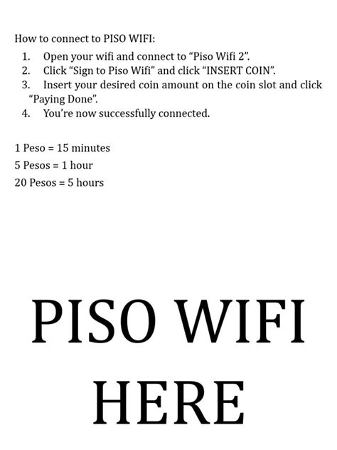 How To Connect To Piso Wifi Pdf