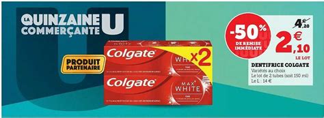 Promo Dentifrice Colgate Chez Hyper U ICatalogue Fr