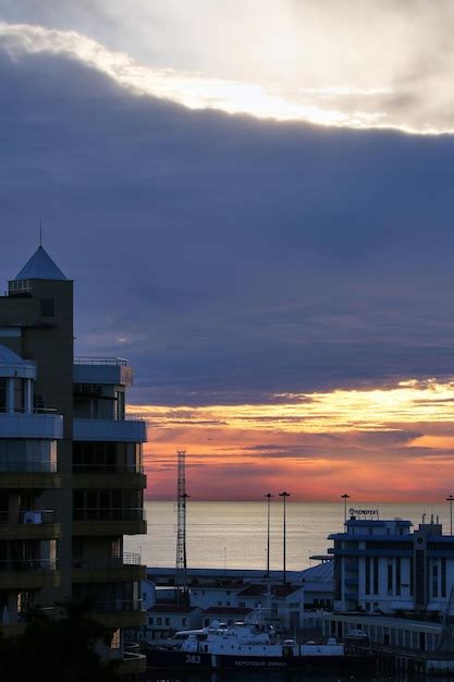 Premium Photo | Sunset at the pier.