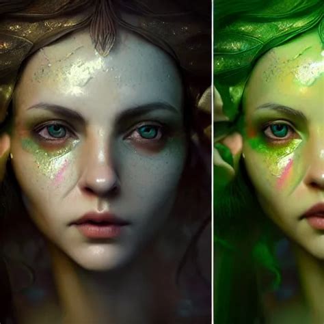 Hyperrealistic Mixed Media Portrait Of An Female Elf Stable Diffusion