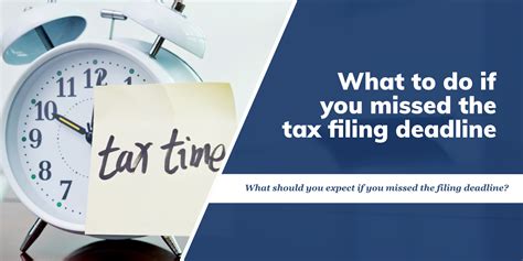 What To Do If You Missed The Tax Filing Deadline Optima Tax Relief