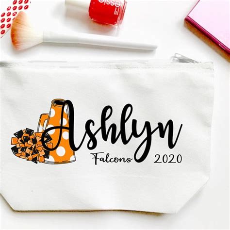 Cheer Personalized Make Up Bag Custom Cheerleading Bag Etsy