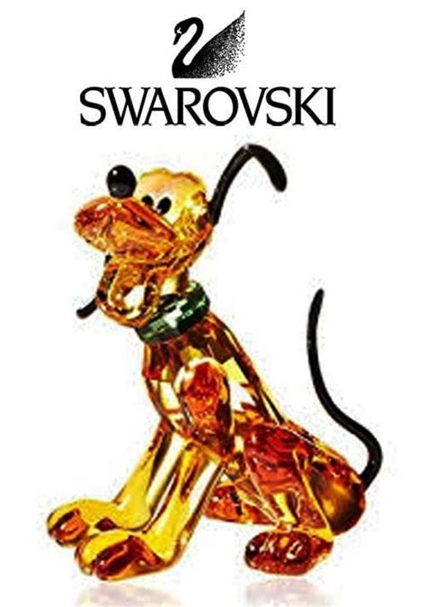 Swarovski Colored Crystal Figurine Disney Topaz Pluto 1119964 New