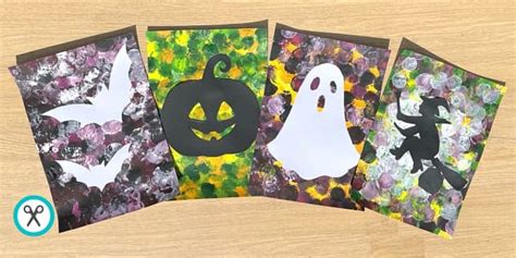 Halloween Silhouette Painting | Halloween Crafts - Twinkl