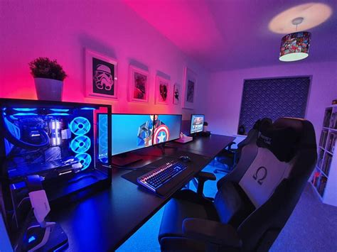 His And Hers Gaming Room Gaming Computer Room Gaming Setup Game Room