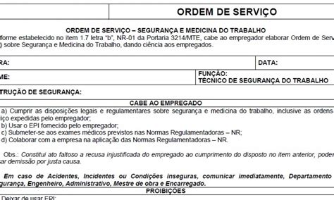 Modelo De Ordem De Serviço Em Word Guia Completo Contribuir