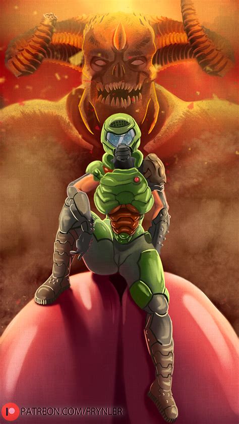 Rule 34 1boy 1girls Ass Cameltoe Clothed Female Nude Male Demon Doom Doomgal Doomguy Frynler