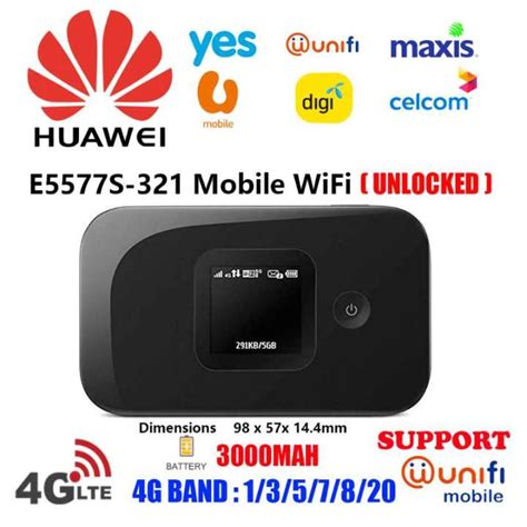 Modified Huawei E5577s 321 4G Router Sim Unlocked Modem Router Hotspot