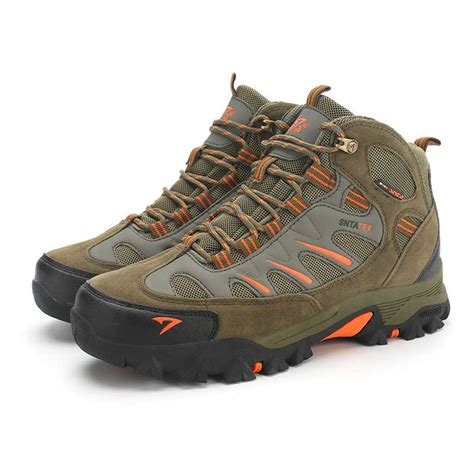 Jual Sepatu Gunung Hiking Pria SNTA 493 Green Orange Jakmall