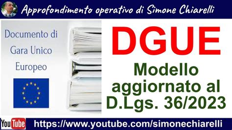 Dgue Analisi Approfondita Del Modello Di Gara Unico Aggiornato Al D