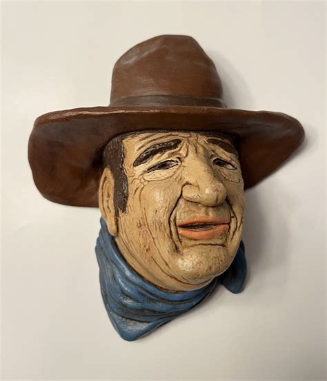 Esco Bossons Style John Wayne Chalkware Plaster Hangable Wall Face Ebay