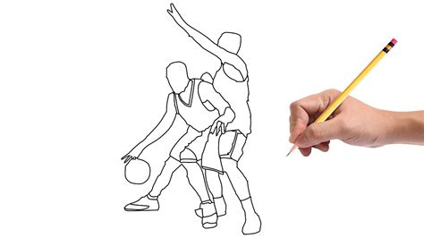 How To Draw A Basketball Player Youtube