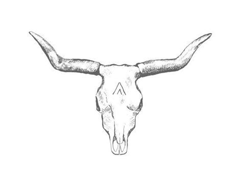 Longhorn Bull Skull Tattoo