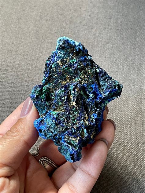 Malachite And Azurite Specimen Etsy