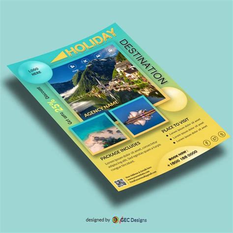 Holiday Travel Packages Flyer Template Gec Designs