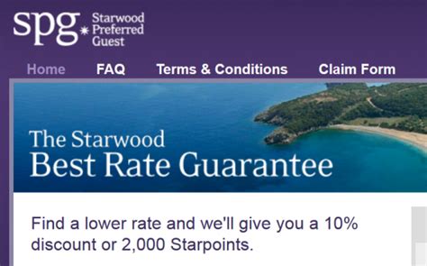 Starwood Best Rate Guarantee Case No Availability On Spg Vs