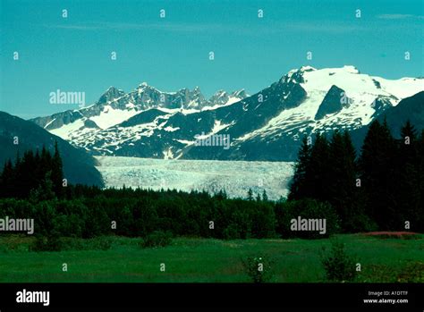 Alaska Mendenhall Glacier Near Juneau Stock Photo Alamy