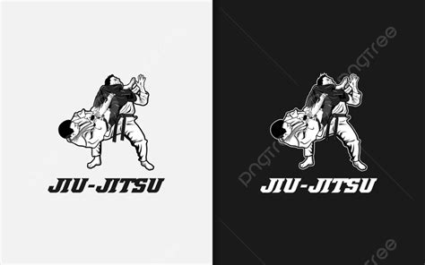 Jiu Jitsu Vector Hd PNG Images, Jiu Jitsu Logo Sport Martial Fighting ...