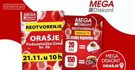 Mega Diskont ORAŠJE VELIKO REOTVORENJE 21 11 2024 ustedite ba