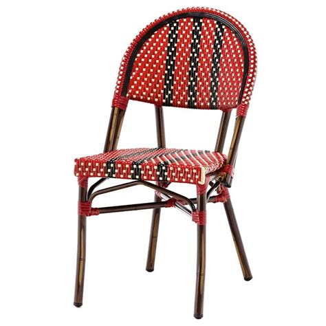 Lot De Chaises Bistrot En Rotin Rouge Lot De Chaises Bistrot D