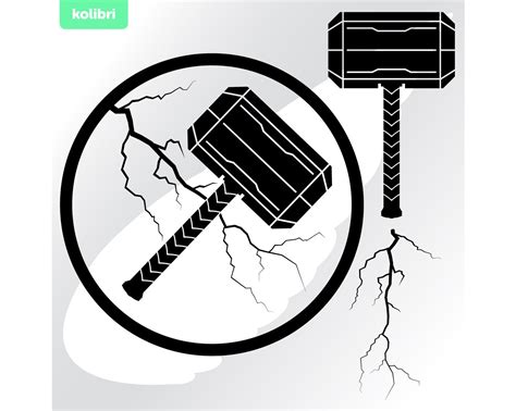 Thor Hammer Stencil