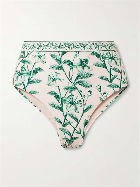 Agua By Agua Bendita Magenta Ceiba Floral Print Recycled Bikini Briefs Net A Porter