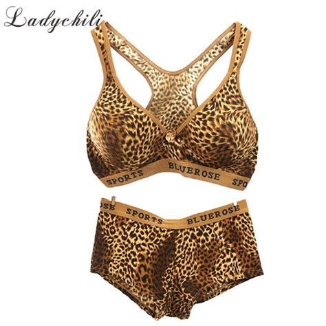 Ladychili Women Intimates Plus Size 85 90 95 Brown Seamless Leopard