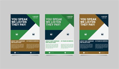Law Firm And Legal Services Flyer Lawyer Service Poster Leaflet