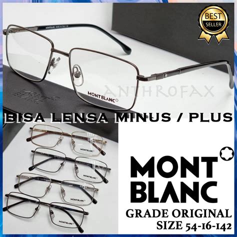 Jual Frame Kacamata Baca Mont Blanc Grade Original Black Hitam Minus