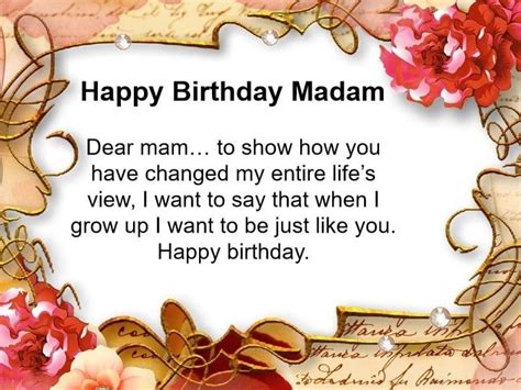 Happy Birthday Ma Am Quotes - ShortQuotes.cc