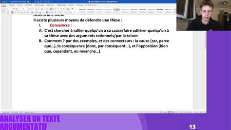 Analyser Un Texte Argumentatif Youtube