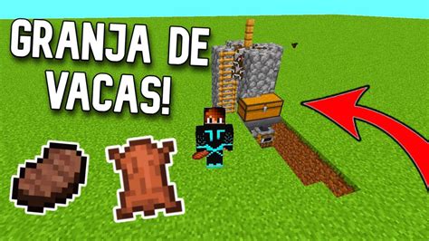 Como Hacer Una Granja De Vacas En Minecraft Comida Infinita Youtube