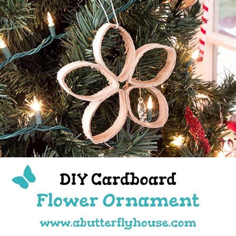 Easy DIY Cardboard Flower Ornaments - A Butterfly House