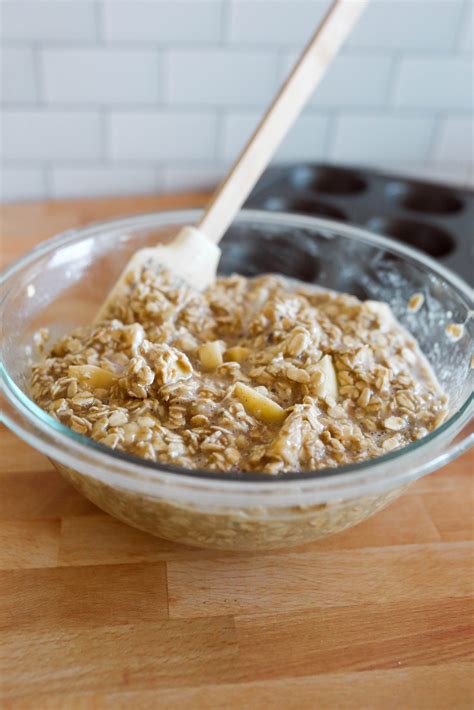 Baked Banana Oatmeal Cups With Apple