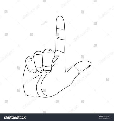 Hand Loser Gesture Stock Vector (Royalty Free) 489010429