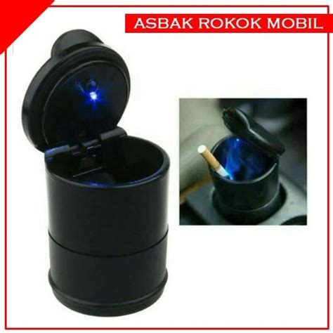 Jual Asbak Mobil Led Tempat Abu Rokok Koin Warna Hitam Car Ashtray