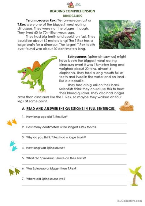 Dinosaures English Esl Worksheets Pdf Doc Hot Sex Picture