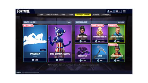 Fortnite Boutique Du 4 Juillet Millenium