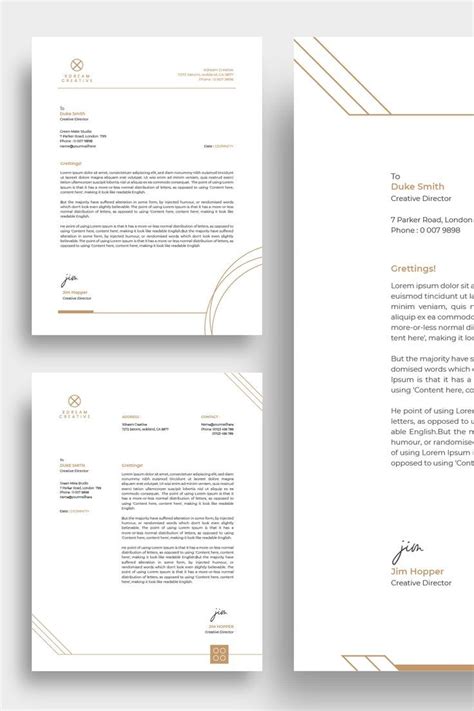 Premium Vector Minimal Corporate Letterhead Design Template In