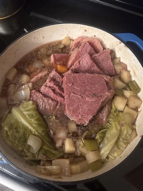 Snake River Farms Wagyu Corned Beef And Cabbage With Parsnips Turnips